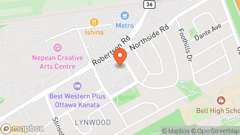 Map showing location of Mission Thrift Store