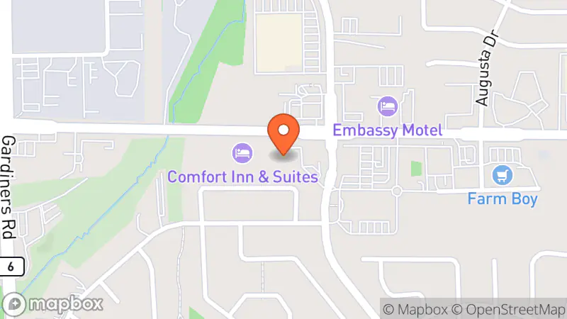 Map showing location of Mission Thrift Store Kingston