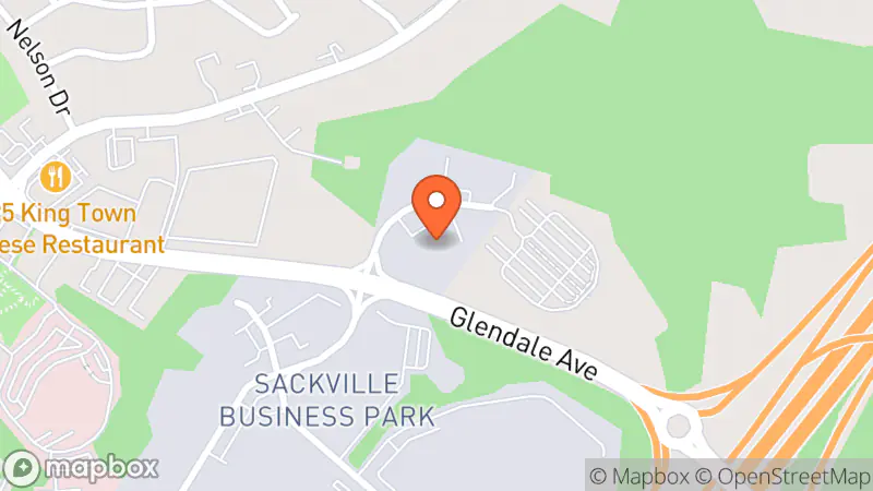 Map showing location of Mission Thrift Store Lower Sackville