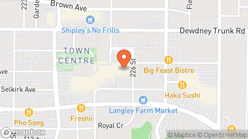 Map showing location of Mission Thrift Store Maple Ridge