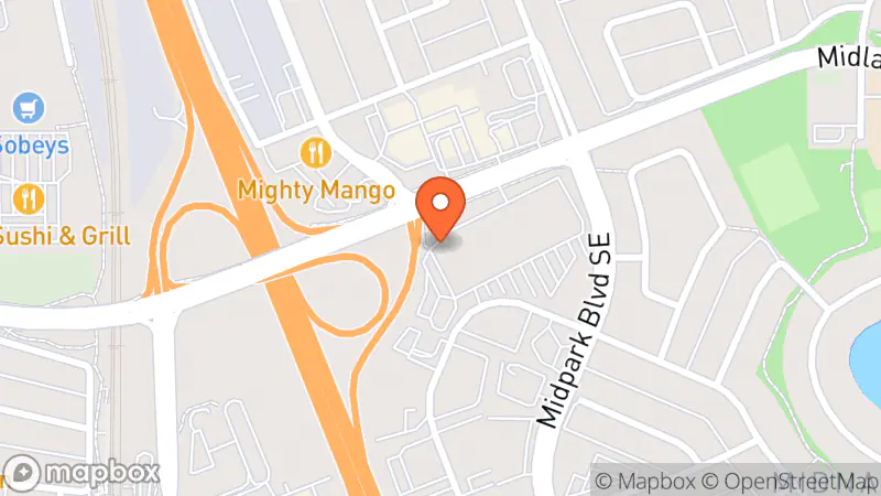 Map showing location of Mission Thrift Store Midnapore