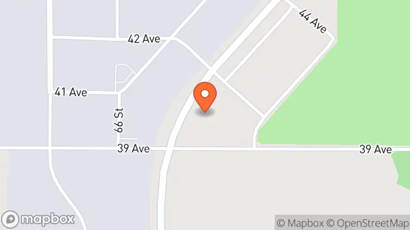 Map showing location of Mission Thrift Store Ponoka