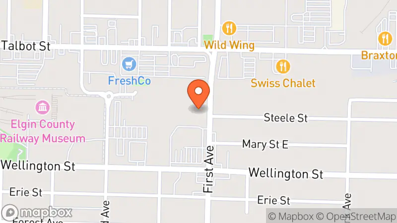 Map showing location of Mission Thrift Store • St. Thomas