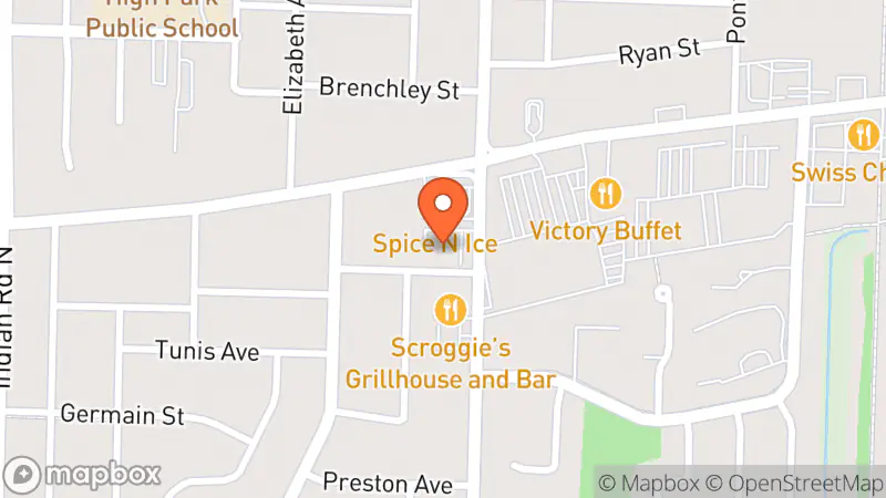 Map showing location of Mission Thrift Store