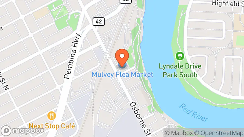 Map showing location of Mulvey Market