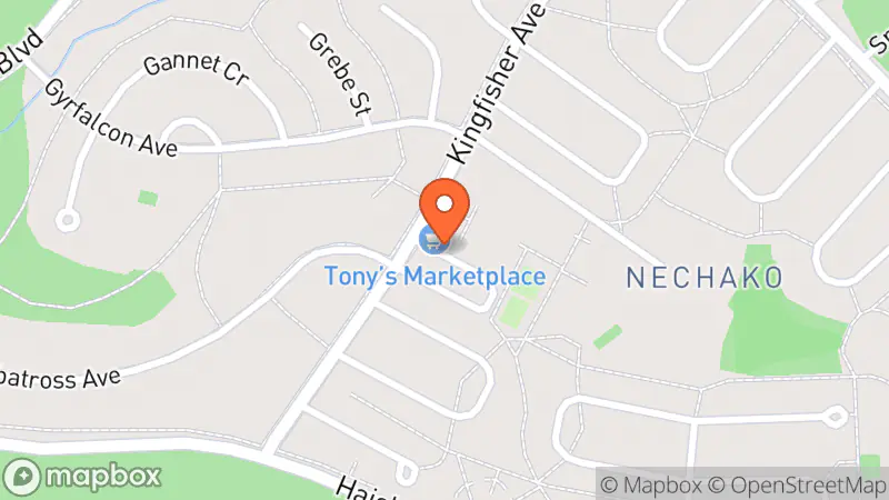 Map showing location of My Little Addiction Thrift Store