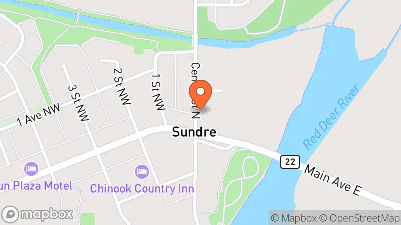 Map showing location of My Sister’s Closet & Suds Laundromat