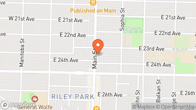 Map showing location of My Sister's Closet