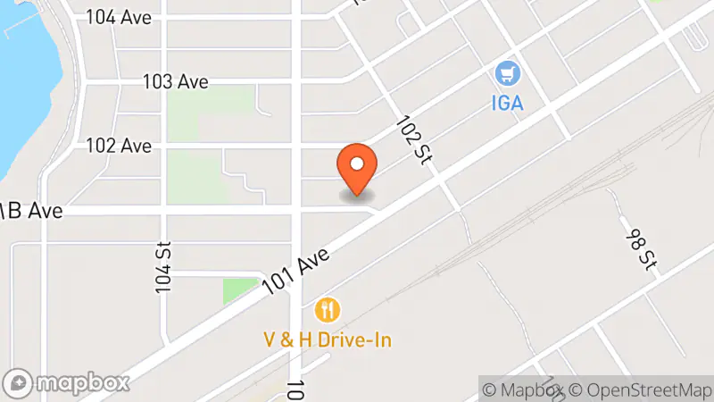 Map showing location of Mystic Thrift