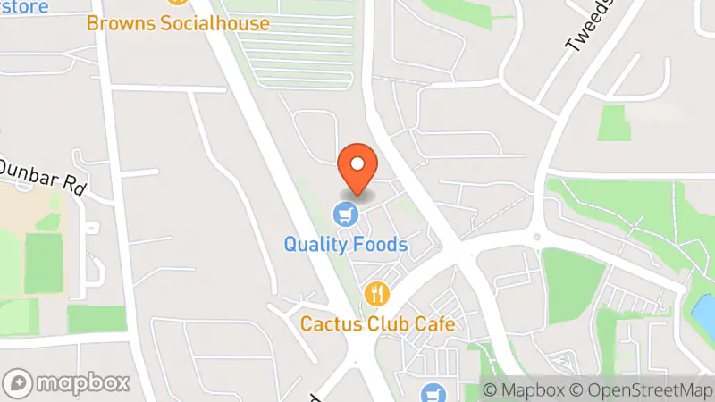 Map showing location of Nanaimo Hospital Auxiliary Thrift Store