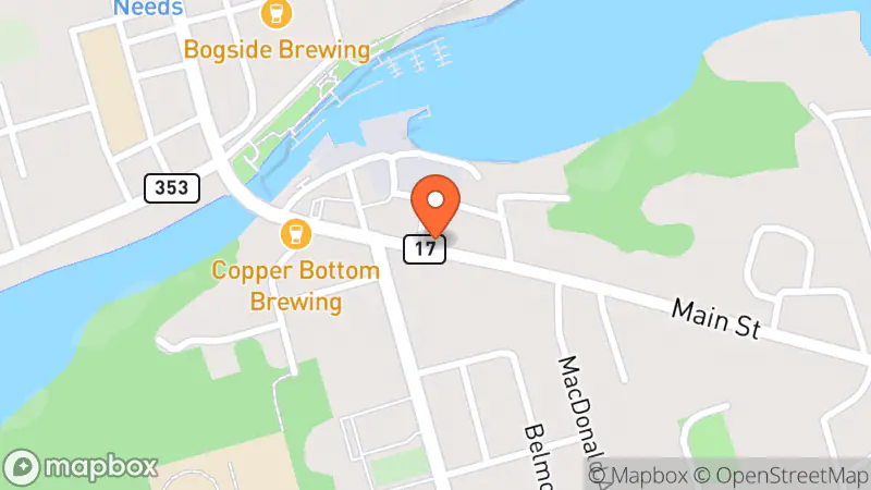 Map showing location of Nearly New Shop