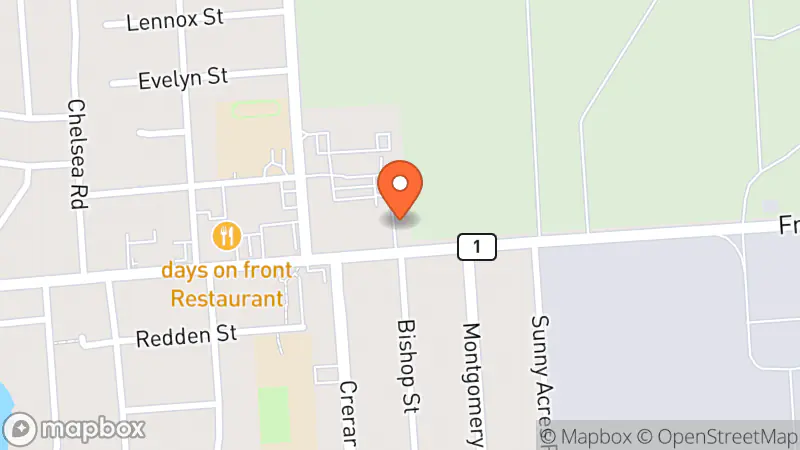 Map showing location of Neighbourhood Sharing