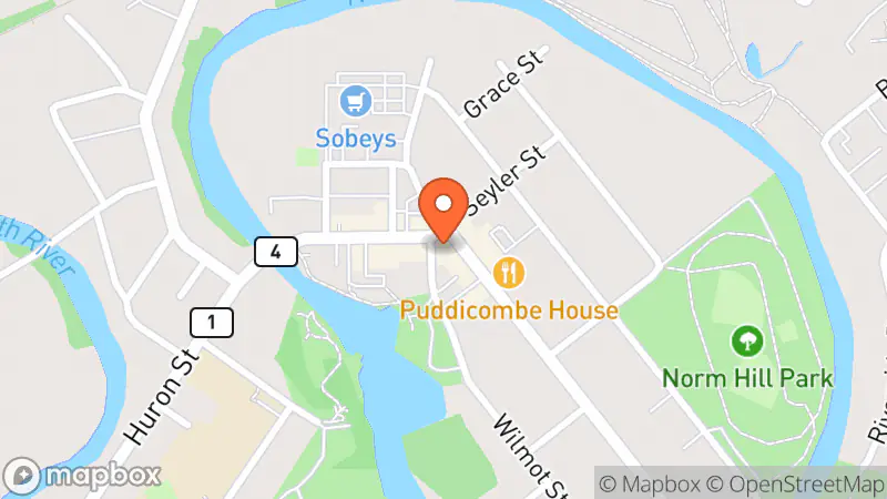 Map showing location of New Beginnings Consignment Shop