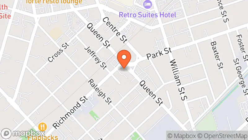 Map showing location of New Life Thrift Store