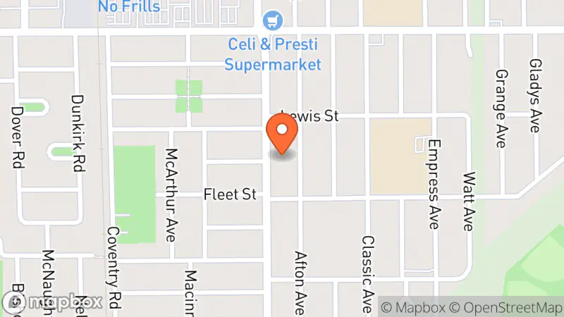 Map showing location of New To You Thrift/ Christian Benefit Shop