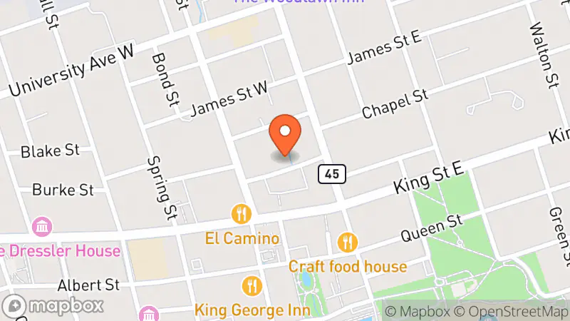 Map showing location of Northumberland Humane Society Thrift Store