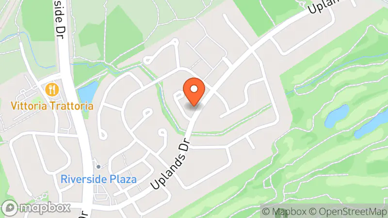 Map showing location of OakTree Free Book Exchange