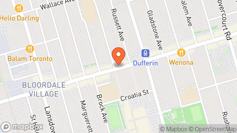 Map showing location of Odd Finds General Store