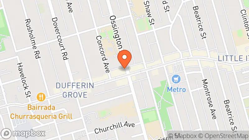 Map showing location of On the Map
