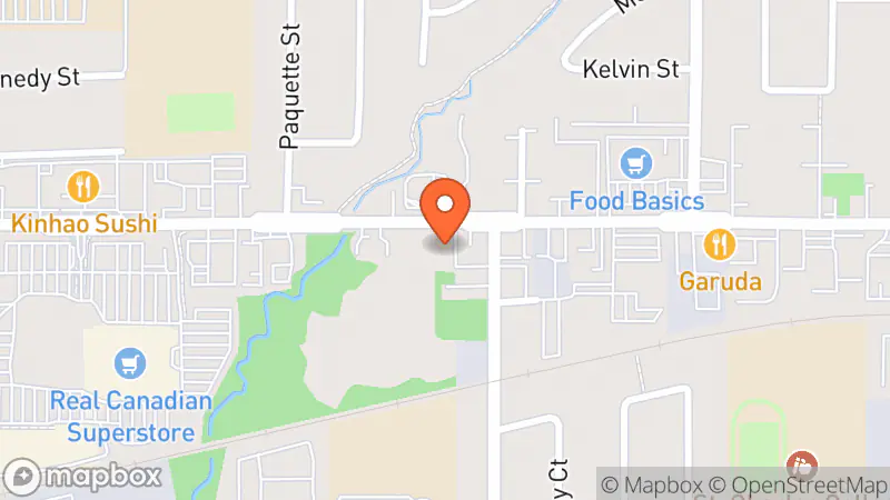 Map showing location of Once Upon A Child Sudbury