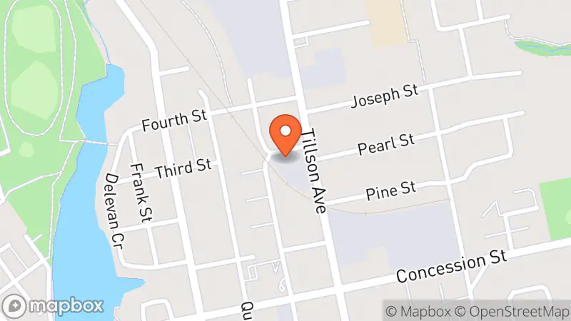 Map showing location of Onwards Thrift