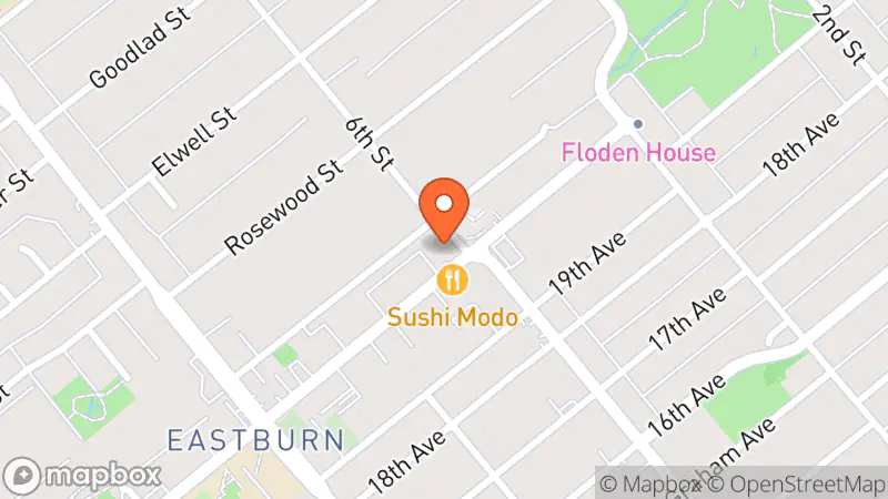 Map showing location of Orphan Aid Thrift Store