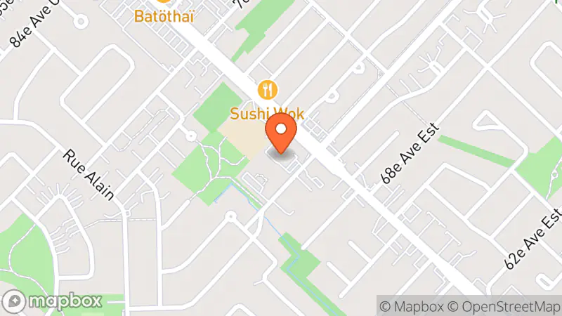 Map showing location of Paroisses Catholiques-Catholic Parishes