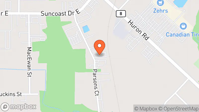 Map showing location of Parsons Used Furniture