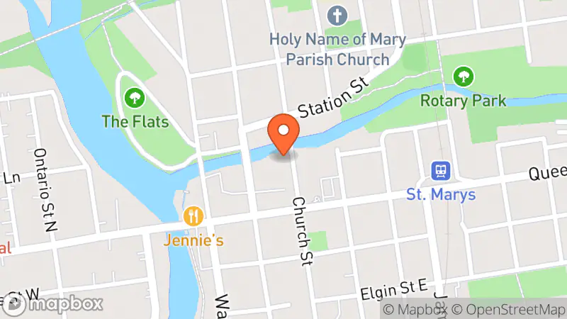 Map showing location of Pass It On Store
