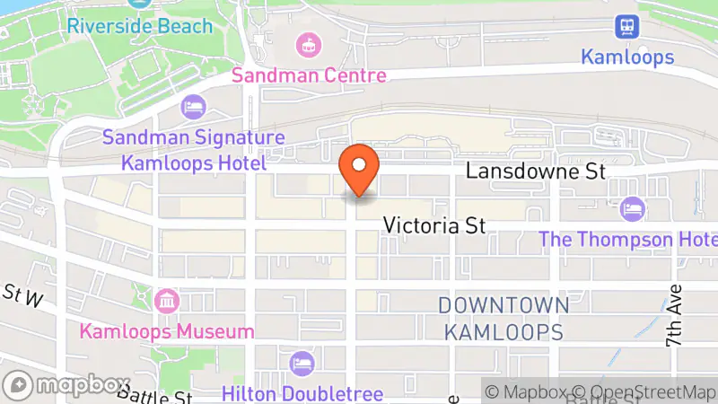 Map showing location of Pause Clothing Company