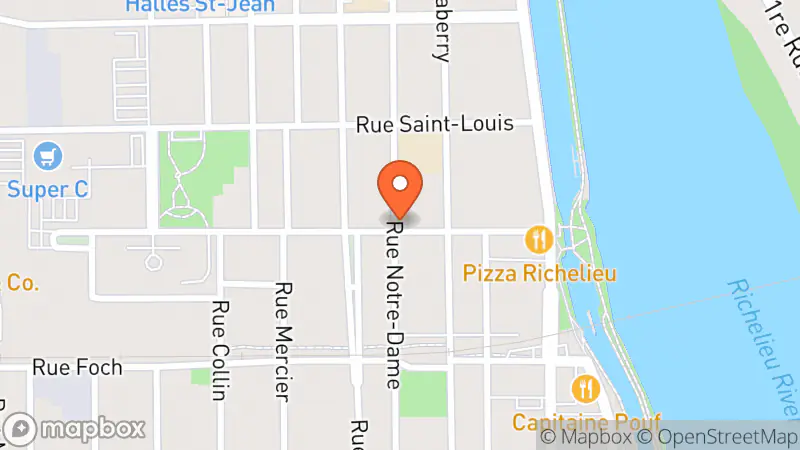 Map showing location of Pawn Shop St-Paul