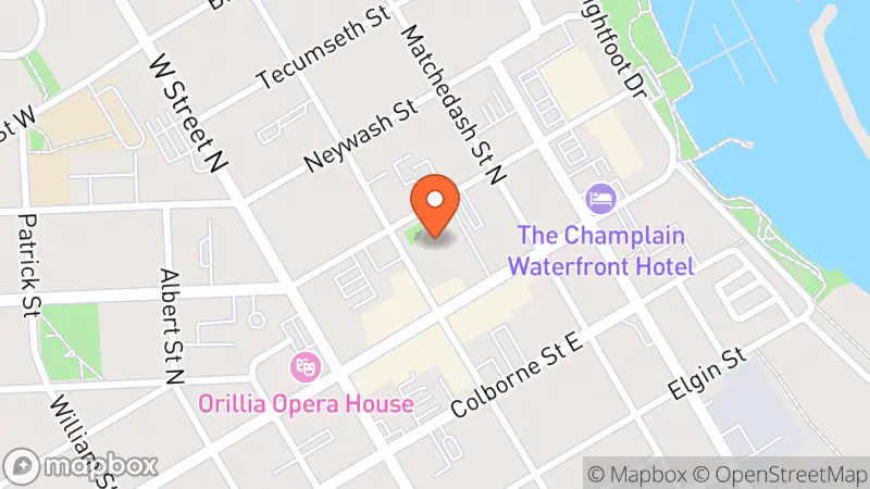 Map showing location of Pennywise Thrift Shop