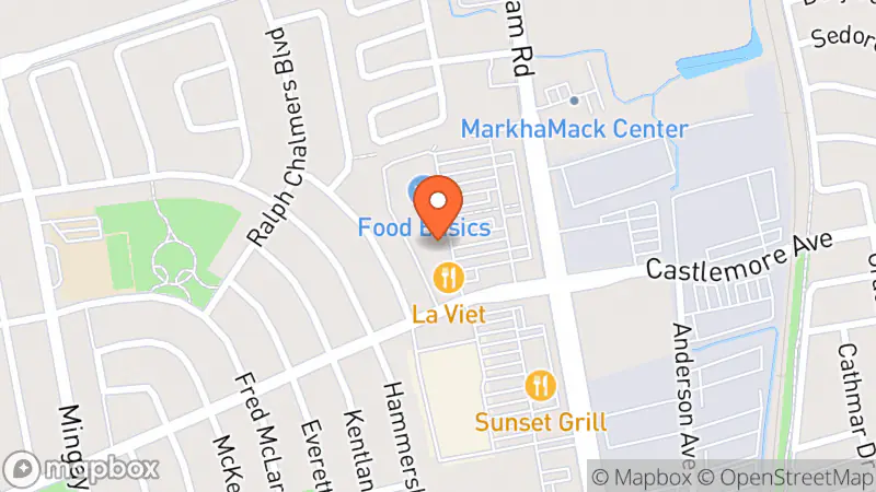 Map showing location of Plato's Closet Markham