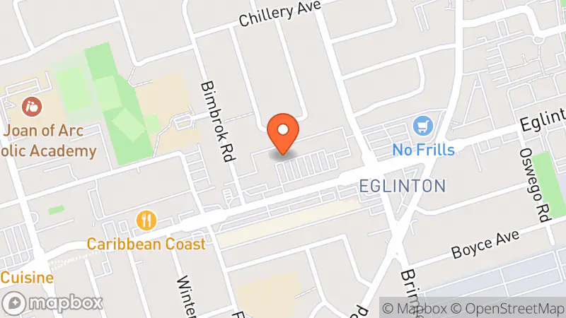 Map showing location of Plato's Closet Scarborough