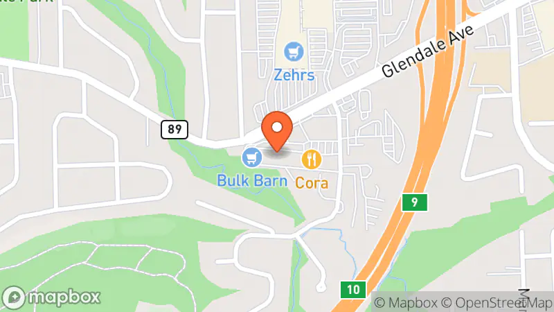 Map showing location of Plato's Closet St. Catharines