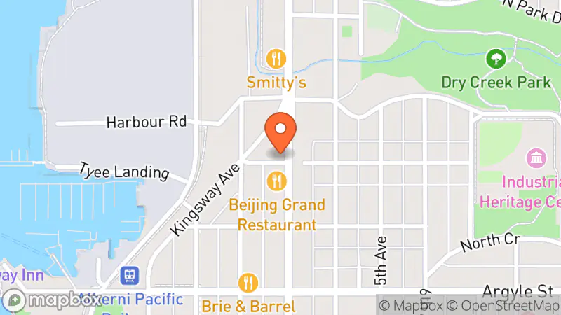 Map showing location of Port Thrift Shop