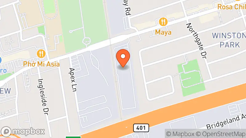 Map showing location of Prime Rewind Warehouse