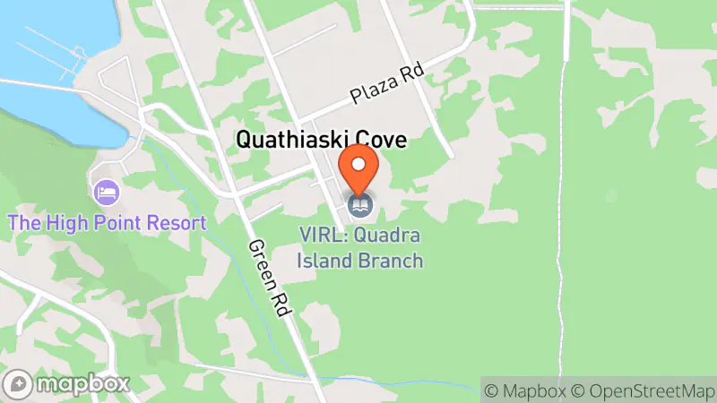 Map showing location of Quadra Island Thrift