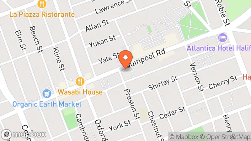 Map showing location of Rainbow Thrift & Aquatics