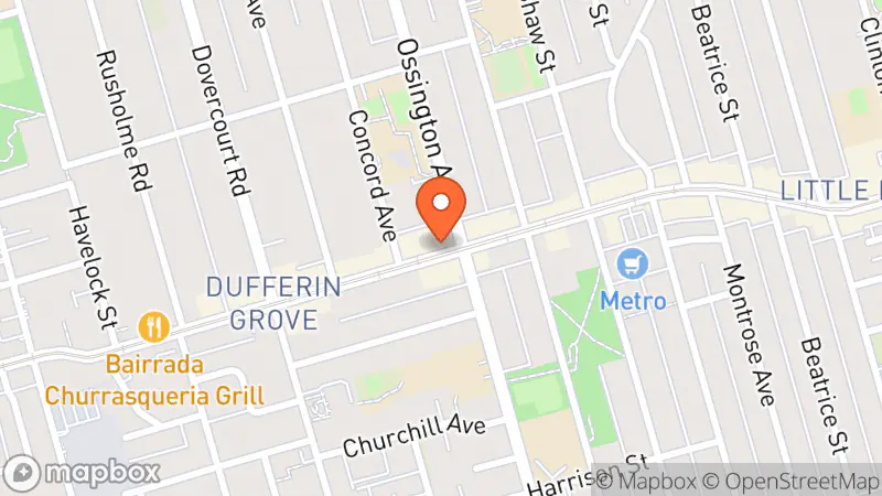 Map showing location of Ralph's Hardware