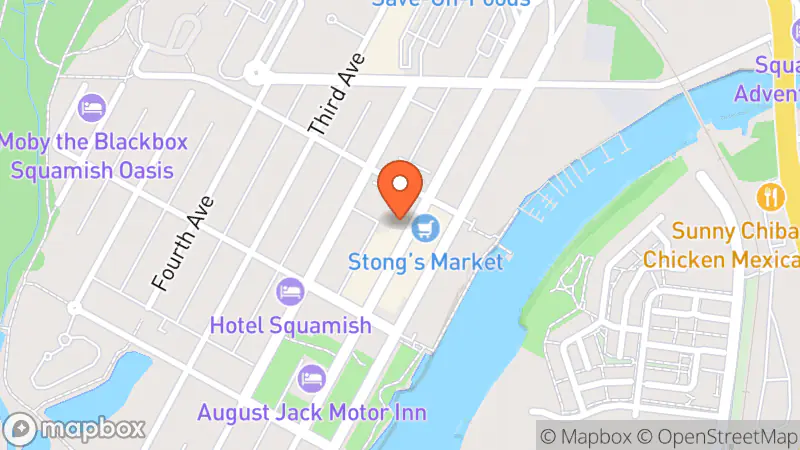 Map showing location of Random & Co