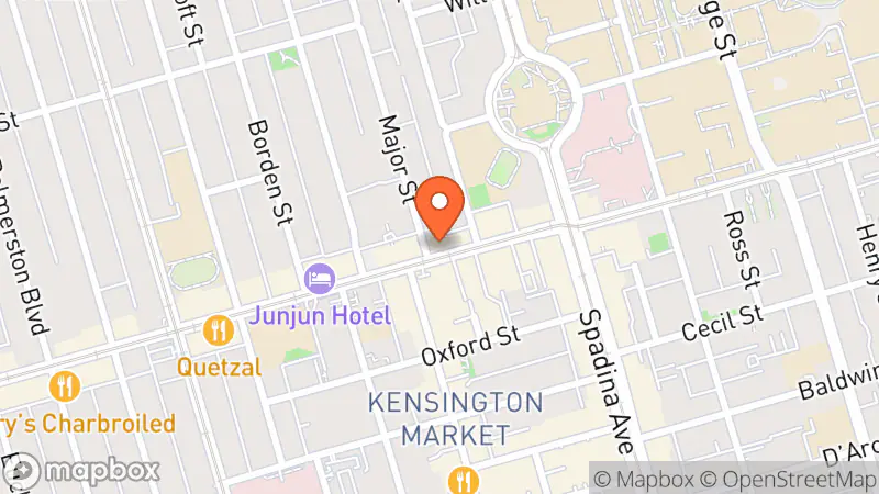 Map showing location of Rans closet - college
