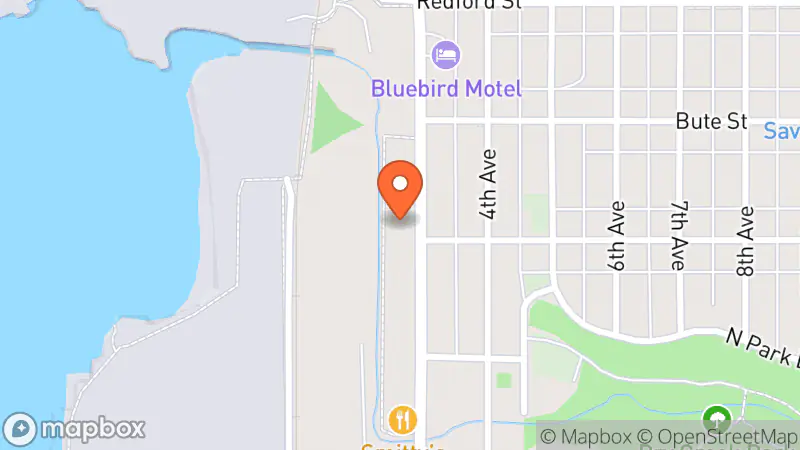 Map showing location of Re-Use Store