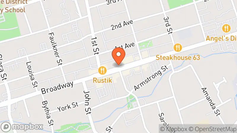 Map showing location of Readers' Choice