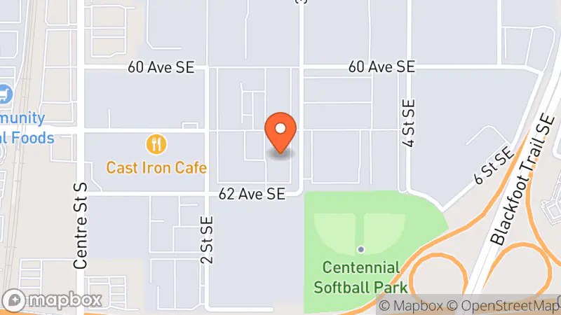 Map showing location of Rebound Centre