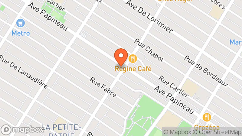 Map showing location of Renaissance Boutique Papineau