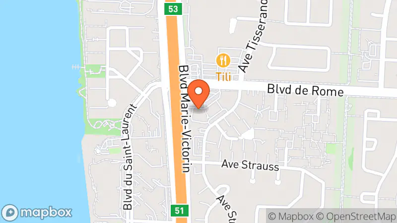 Map showing location of Renaissance Don de Rome