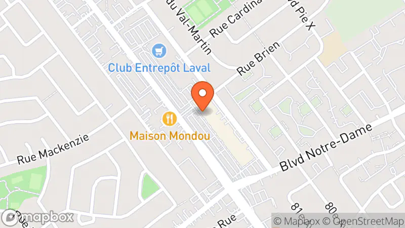 Map showing location of Renaissance Fripe Centre Saint-Martin