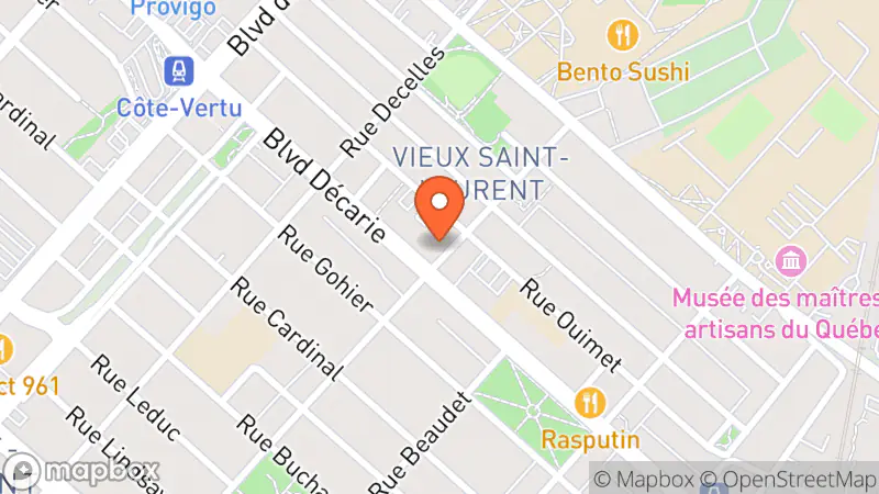 Map showing location of Renaissance Fripe Décarie