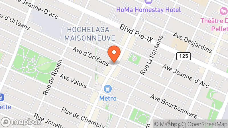 Map showing location of Renaissance Librairie Ontario